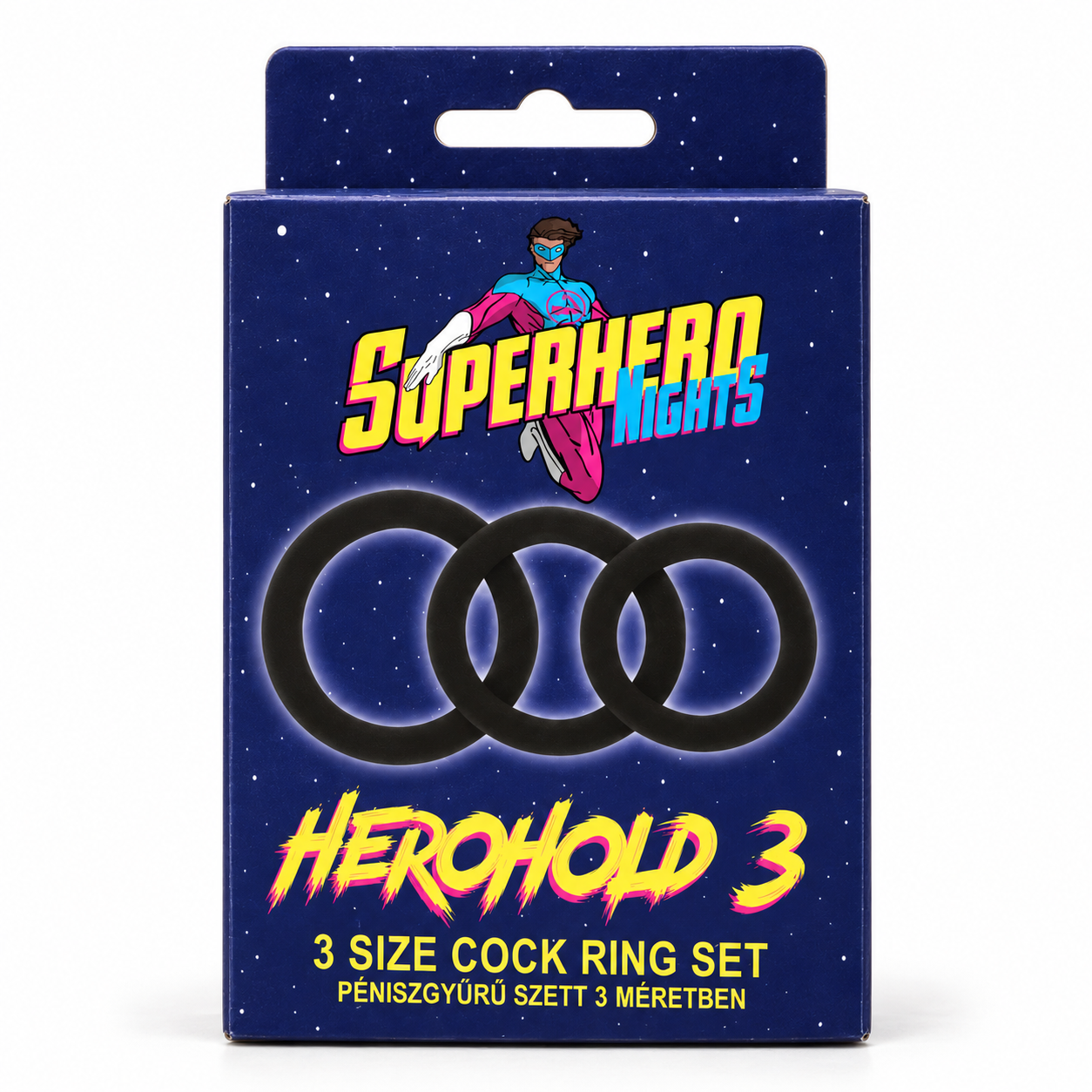 Superhero Nights Herohold 3 péniszgyűrű szett